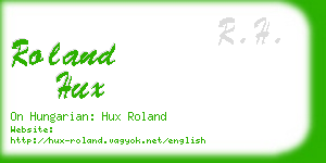 roland hux business card